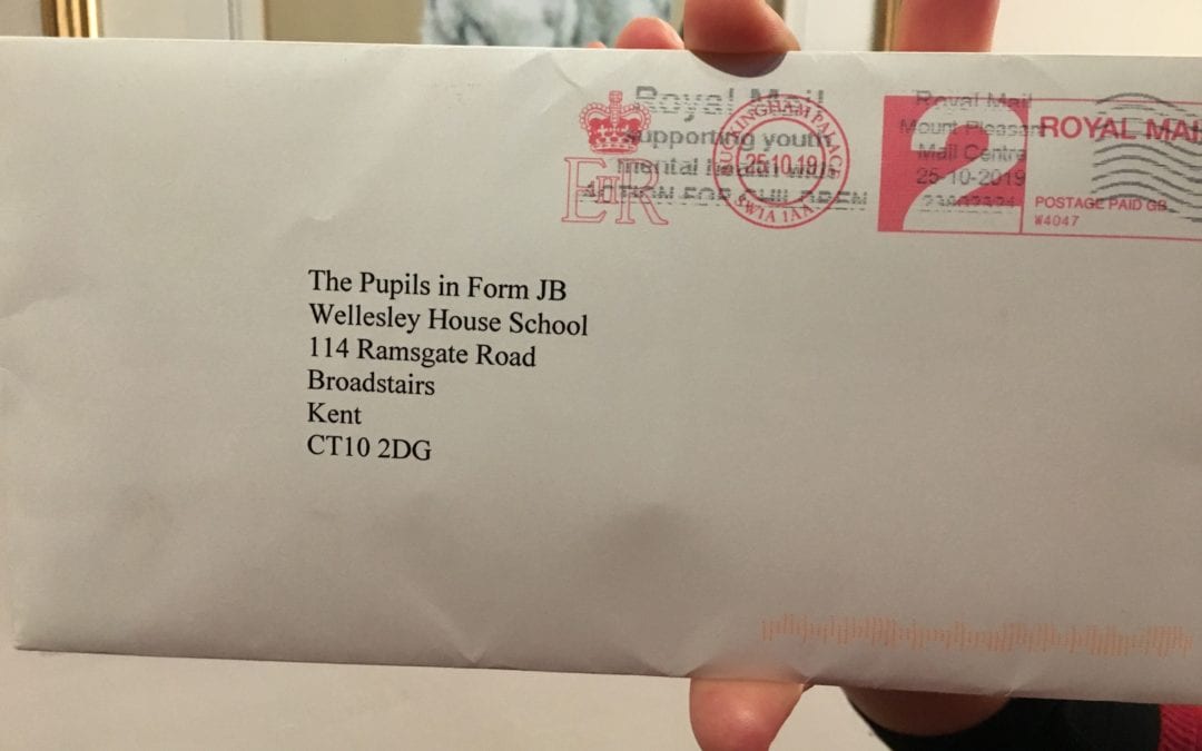 Royal correspondence with form JB