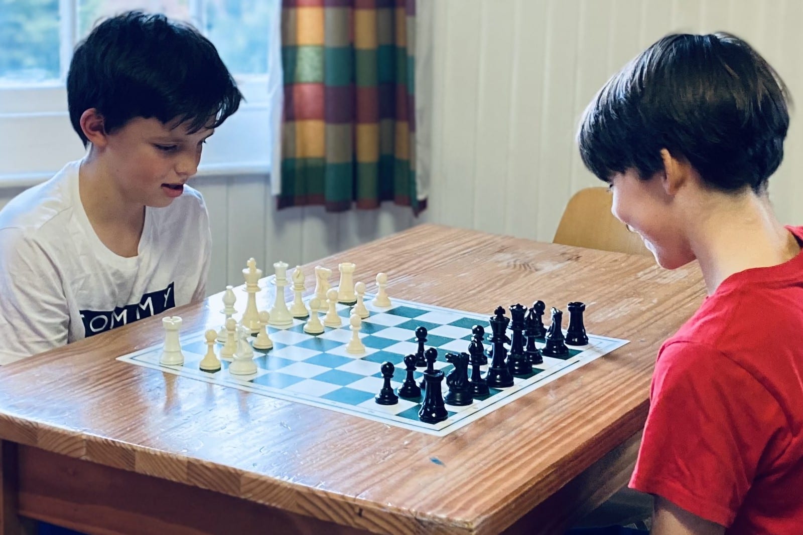 Pupils playing chess